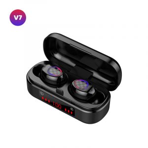 V7 TWS Earphones Support 5.0 Wireless Headsets Waterproof for Android and iOS Wireless Stereo Headphone with Mic Sport Earphone