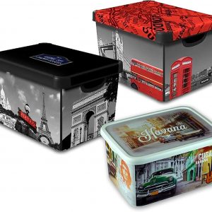 Curver Deco Box 22L 22 LitreThemed Storage Boxes with Lids