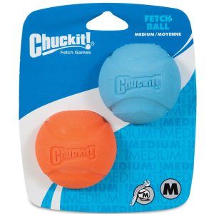 Chuckit! FETCH BALL Medium Dog Fetch Toy 2 Pack Fits Regular Launcher