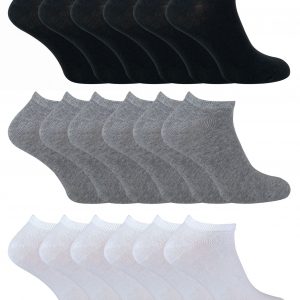 Cihat 24 Pack Children's Cotton Trainer Socks