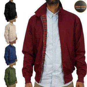 Urban Road Mens Vintage Harrington Bomber Jacket