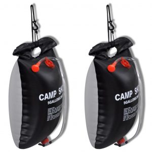 Camp Shower Solar Shower Outdoor Bath 20 L 2 pcs