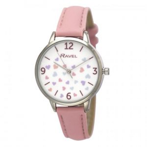 Ravel Women's Women's Hearts Watch - PINK - RF012.5
