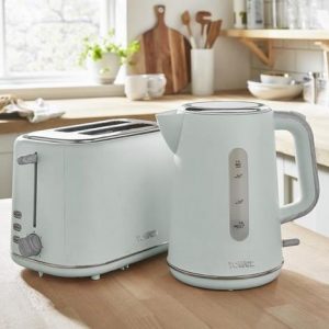 Tower Scandi 1.7Lt Kettle & 2 Slice Toaster Combo Sage Green Set