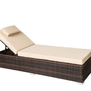 Sunlounger Design 3 - 1 pcs (Double Brown)