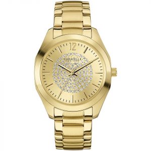 Caravelle New York 44L159 Women's Yellow Bracelet Band Champagne Dial Watch