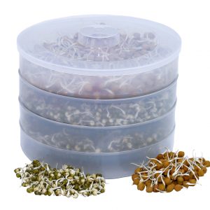 Three Levels Seed Sprouter Germinator for Beans & Seeds Healthy, Organic Sprouts BPA Free Shatter Resistant Plastic